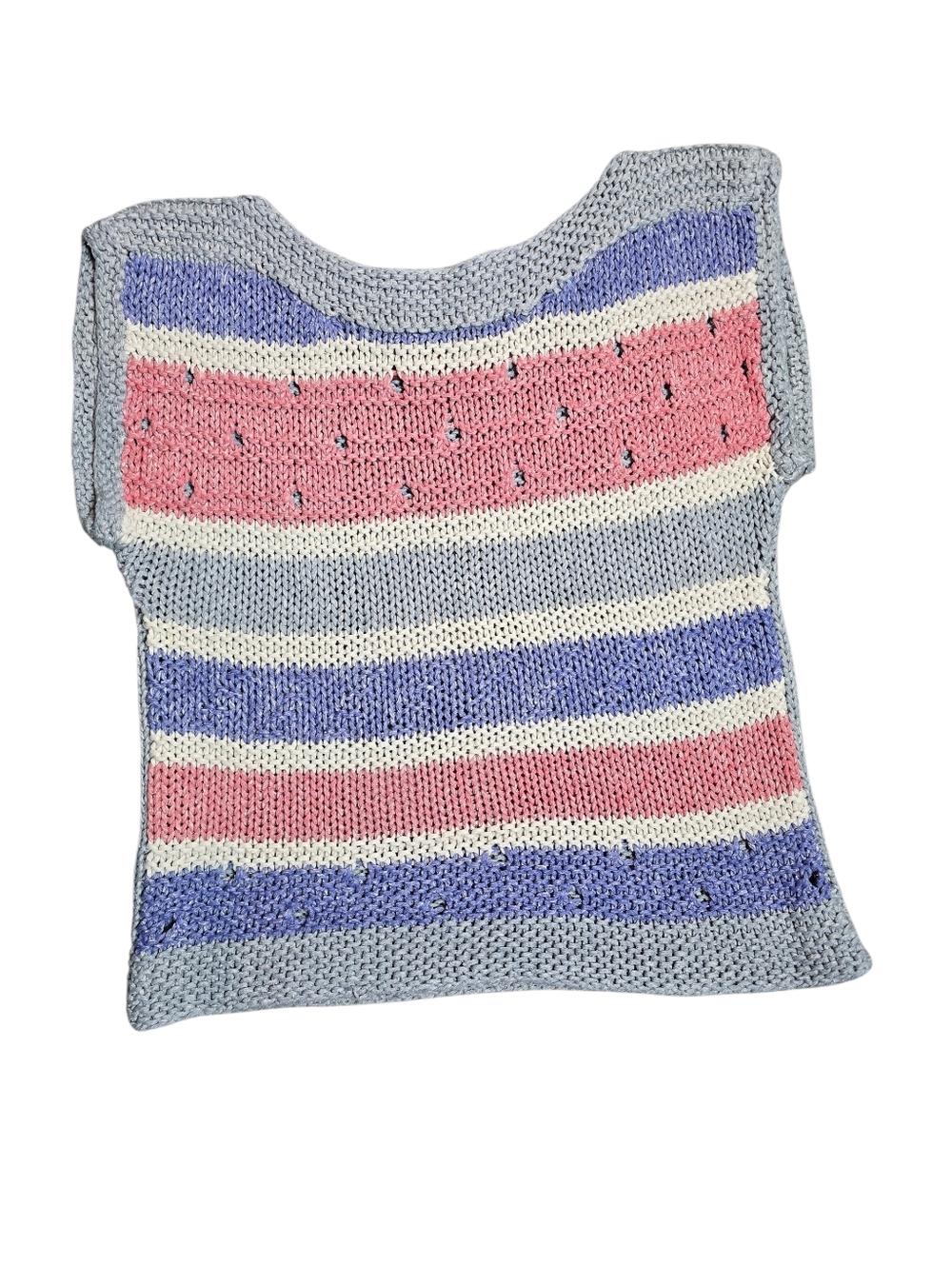 VINTAGE 90s Silk Blend Grandma Core Knit Sleeveless Sweater Vest Petite Large